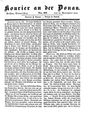 Kourier an der Donau (Donau-Zeitung) Donnerstag 12. November 1835