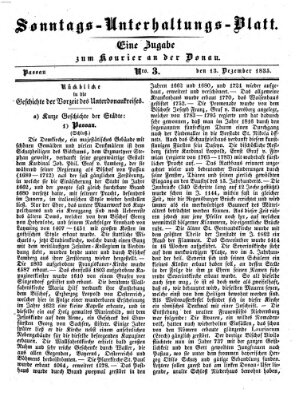 Kourier an der Donau (Donau-Zeitung) Sonntag 13. Dezember 1835