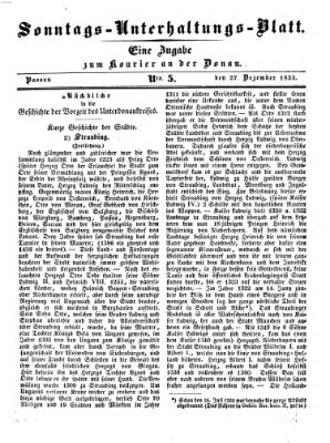 Kourier an der Donau (Donau-Zeitung) Sonntag 27. Dezember 1835