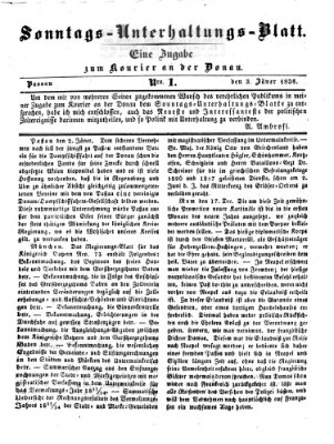 Kourier an der Donau (Donau-Zeitung) Sonntag 3. Januar 1836