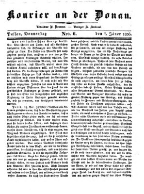 Kourier an der Donau (Donau-Zeitung) Donnerstag 7. Januar 1836