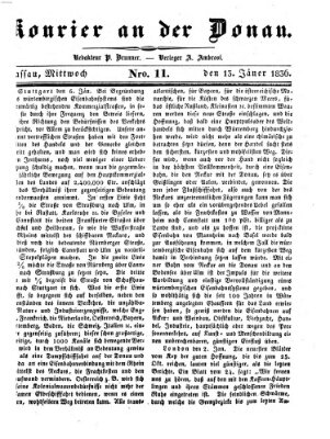 Kourier an der Donau (Donau-Zeitung) Mittwoch 13. Januar 1836