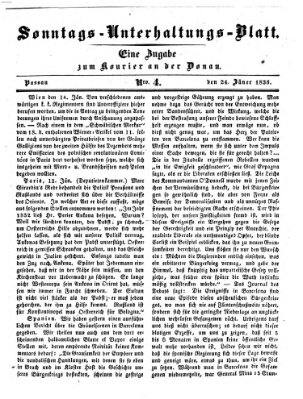 Kourier an der Donau (Donau-Zeitung) Sonntag 24. Januar 1836