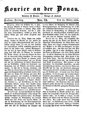 Kourier an der Donau (Donau-Zeitung) Freitag 25. März 1836