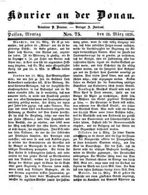 Kourier an der Donau (Donau-Zeitung) Montag 28. März 1836