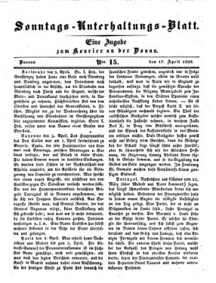 Kourier an der Donau (Donau-Zeitung) Sonntag 17. April 1836