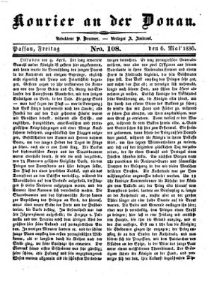 Kourier an der Donau (Donau-Zeitung) Freitag 6. Mai 1836