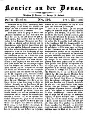 Kourier an der Donau (Donau-Zeitung) Samstag 7. Mai 1836