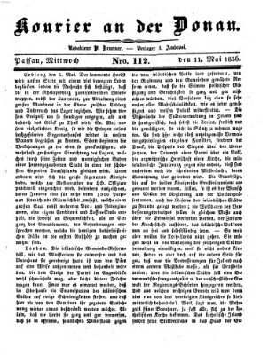 Kourier an der Donau (Donau-Zeitung) Mittwoch 11. Mai 1836