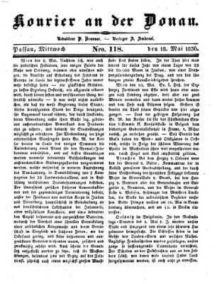 Kourier an der Donau (Donau-Zeitung) Mittwoch 18. Mai 1836