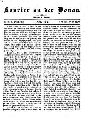 Kourier an der Donau (Donau-Zeitung) Montag 23. Mai 1836