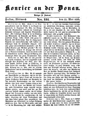 Kourier an der Donau (Donau-Zeitung) Mittwoch 25. Mai 1836