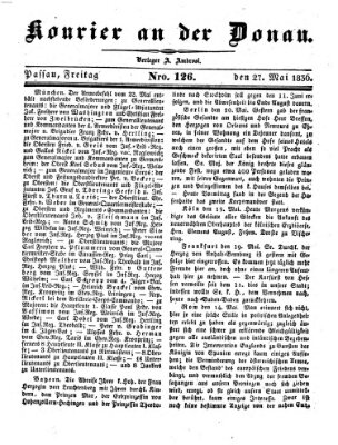 Kourier an der Donau (Donau-Zeitung) Freitag 27. Mai 1836