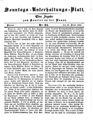 Kourier an der Donau (Donau-Zeitung) Sonntag 26. Juni 1836