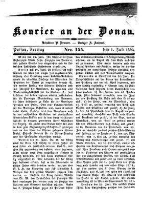 Kourier an der Donau (Donau-Zeitung) Freitag 1. Juli 1836