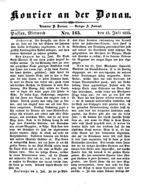 Kourier an der Donau (Donau-Zeitung) Mittwoch 13. Juli 1836