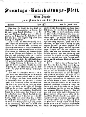 Kourier an der Donau (Donau-Zeitung) Sonntag 17. Juli 1836