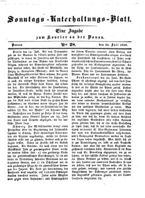 Kourier an der Donau (Donau-Zeitung) Sonntag 24. Juli 1836