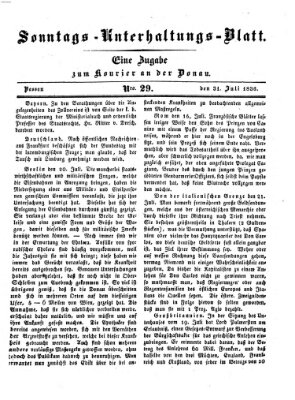 Kourier an der Donau (Donau-Zeitung) Sonntag 31. Juli 1836