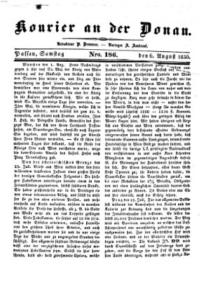 Kourier an der Donau (Donau-Zeitung) Samstag 6. August 1836