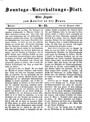 Kourier an der Donau (Donau-Zeitung) Sonntag 28. August 1836