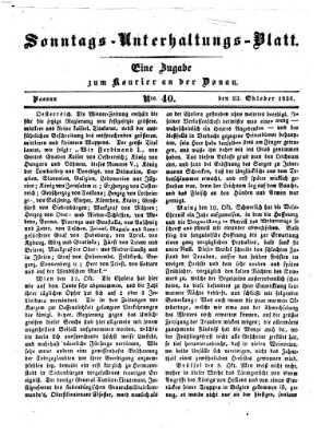 Kourier an der Donau (Donau-Zeitung) Sonntag 23. Oktober 1836