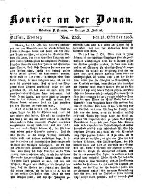 Kourier an der Donau (Donau-Zeitung) Montag 24. Oktober 1836