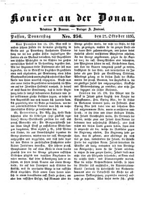 Kourier an der Donau (Donau-Zeitung) Donnerstag 27. Oktober 1836