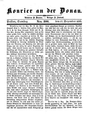 Kourier an der Donau (Donau-Zeitung) Samstag 17. Dezember 1836