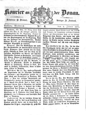 Kourier an der Donau (Donau-Zeitung) Mittwoch 4. Januar 1837