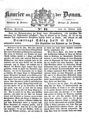 Kourier an der Donau (Donau-Zeitung) Freitag 27. Januar 1837