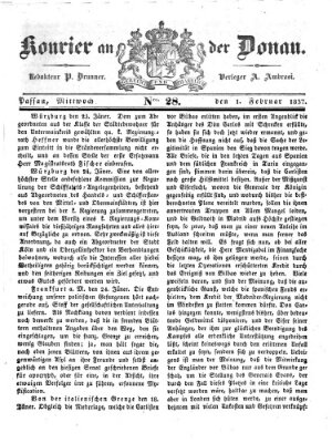 Kourier an der Donau (Donau-Zeitung) Mittwoch 1. Februar 1837