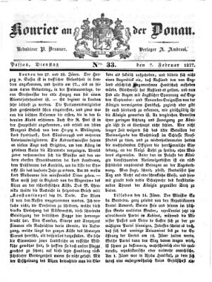 Kourier an der Donau (Donau-Zeitung) Dienstag 7. Februar 1837