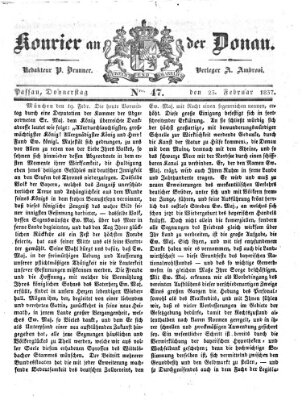 Kourier an der Donau (Donau-Zeitung) Donnerstag 23. Februar 1837