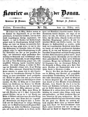 Kourier an der Donau (Donau-Zeitung) Donnerstag 23. März 1837