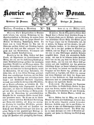 Kourier an der Donau (Donau-Zeitung) Montag 27. März 1837