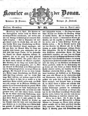Kourier an der Donau (Donau-Zeitung) Samstag 22. April 1837