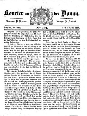 Kourier an der Donau (Donau-Zeitung) Montag 1. Mai 1837