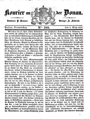 Kourier an der Donau (Donau-Zeitung) Donnerstag 4. Mai 1837