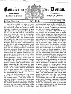 Kourier an der Donau (Donau-Zeitung) Samstag 13. Mai 1837