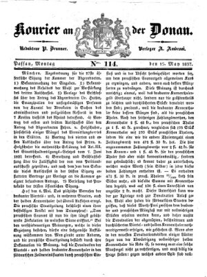 Kourier an der Donau (Donau-Zeitung) Montag 15. Mai 1837