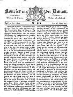 Kourier an der Donau (Donau-Zeitung) Dienstag 16. Mai 1837