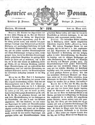 Kourier an der Donau (Donau-Zeitung) Mittwoch 24. Mai 1837