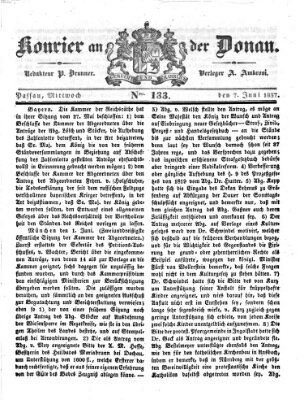 Kourier an der Donau (Donau-Zeitung) Mittwoch 7. Juni 1837