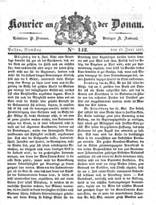 Kourier an der Donau (Donau-Zeitung) Samstag 17. Juni 1837