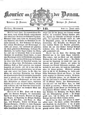 Kourier an der Donau (Donau-Zeitung) Mittwoch 21. Juni 1837