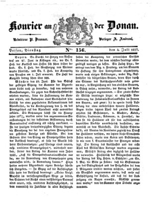 Kourier an der Donau (Donau-Zeitung) Dienstag 4. Juli 1837