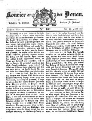 Kourier an der Donau (Donau-Zeitung) Montag 10. Juli 1837