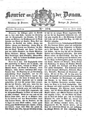 Kourier an der Donau (Donau-Zeitung) Samstag 22. Juli 1837