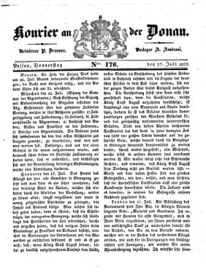 Kourier an der Donau (Donau-Zeitung) Donnerstag 27. Juli 1837